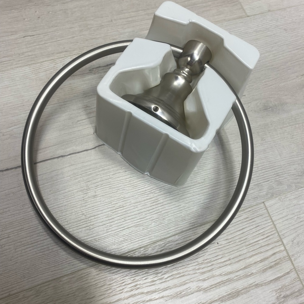 Allen + Roth Nickel Finish Towel Ring - Picture 9 of 10